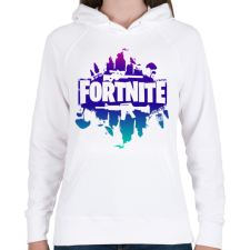 PRINTFASHION fortnite színes - Női kapucnis pulóver - Fehér női pulóver, kardigán