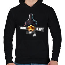 PRINTFASHION Fortnite születésnap - Férfi kapucnis pulóver - Fekete férfi pulóver, kardigán