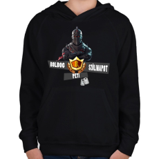 PRINTFASHION Fortnite születésnap - Gyerek kapucnis pulóver - Fekete