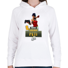 PRINTFASHION Fortnite születésnap - Női kapucnis pulóver - Fehér