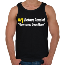 PRINTFASHION Fortnite Victory Royale - Férfi atléta - Fekete atléta, trikó