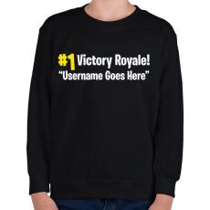 PRINTFASHION Fortnite Victory Royale - Gyerek pulóver - Fekete