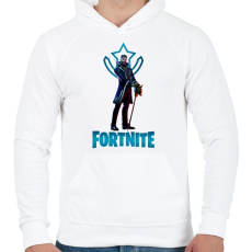 PRINTFASHION Fortnite: Y0ND3R - Férfi kapucnis pulóver - Fehér