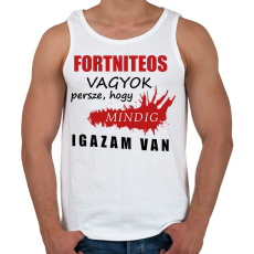 PRINTFASHION Fortniteos vagyok... - Férfi atléta - Fehér