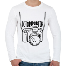PRINTFASHION Fotóriporter - Férfi hosszú ujjú póló - Fehér férfi póló