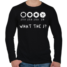 PRINTFASHION Fotós - F stop - Férfi hosszú ujjú póló - Fekete