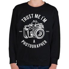 PRINTFASHION Fotós  - Gyerek pulóver - Fekete
