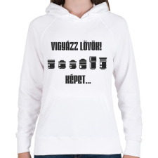 PRINTFASHION Fotós - Női kapucnis pulóver - Fehér női pulóver, kardigán