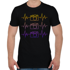 PRINTFASHION Fotós szívverés - Férfi póló - Fekete férfi póló