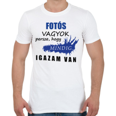 PRINTFASHION Fotós vagyok... - Férfi póló - Fehér