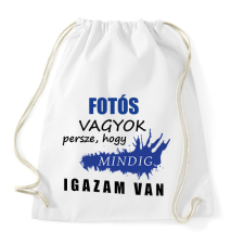 PRINTFASHION Fotós vagyok... - Sportzsák, Tornazsák - Fehér tornazsák