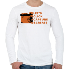 PRINTFASHION Fotózás - Férfi hosszú ujjú póló - Fehér