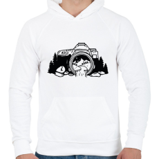 PRINTFASHION Fotózás - Férfi kapucnis pulóver - Fehér