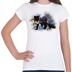 PRINTFASHION fox abstrakt - Női póló - Fehér