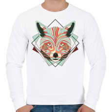 PRINTFASHION Fox art - Férfi pulóver - Fehér