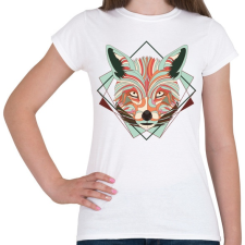 PRINTFASHION Fox art - Női póló - Fehér női póló