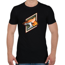 PRINTFASHION Fox - Férfi póló - Fekete férfi póló