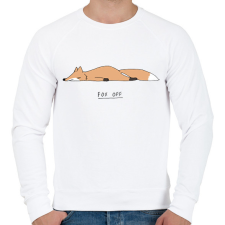 PRINTFASHION Fox off - Férfi pulóver - Fehér férfi pulóver, kardigán