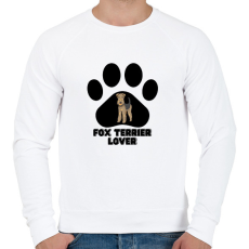PRINTFASHION Fox Terrier Lover - Férfi pulóver - Fehér