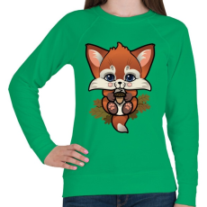 PRINTFASHION FoxCub - Női pulóver - Zöld