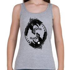 PRINTFASHION foxes and moon phase - Női atléta - Sport szürke női trikó