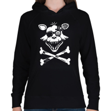 PRINTFASHION Foxy logó 2 - Női kapucnis pulóver - Fekete női pulóver, kardigán