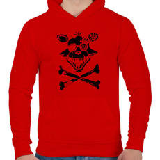 PRINTFASHION Foxy logó - Férfi kapucnis pulóver - Piros
