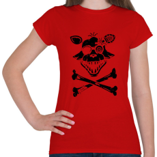 PRINTFASHION Foxy logó - Női póló - Piros