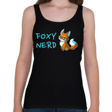 PRINTFASHION Foxy Nerd - Női atléta - Fekete női trikó