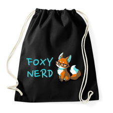 PRINTFASHION Foxy Nerd - Sportzsák, Tornazsák - Fekete tornazsák