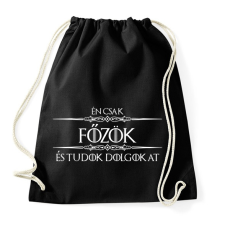 PRINTFASHION Főzök és tudok dolgokat - Sportzsák, Tornazsák - Fekete tornazsák