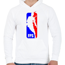 PRINTFASHION FPS-NBA - Férfi kapucnis pulóver - Fehér férfi pulóver, kardigán