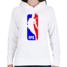 PRINTFASHION FPS-NBA - Női kapucnis pulóver - Fehér női pulóver, kardigán
