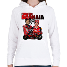 PRINTFASHION Francesco Bagnaia - Női kapucnis pulóver - Fehér