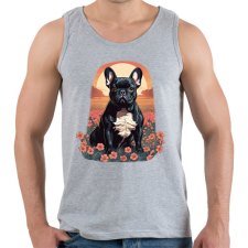 PRINTFASHION Francia buci - Férfi atléta - Sport szürke atléta, trikó