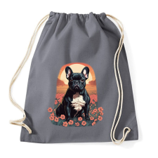 PRINTFASHION Francia buci - Sportzsák, Tornazsák - Grafitszürke tornazsák