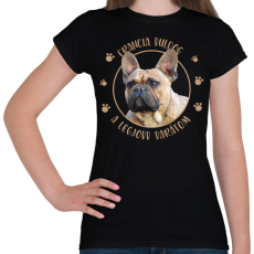 PRINTFASHION Francia buldog - Legjobb barát - Női póló - Fekete