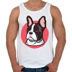 PRINTFASHION Francia bull - Férfi atléta - Fehér