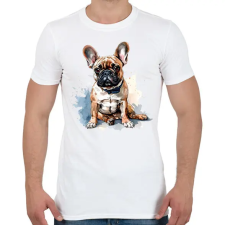 PRINTFASHION francia bulldog - Férfi póló - Fehér férfi póló