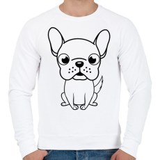 PRINTFASHION Francia bulldog - Férfi pulóver - Fehér