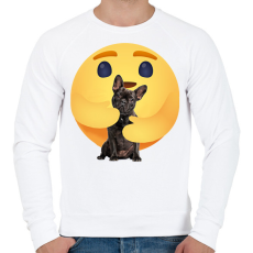 PRINTFASHION Francia bulldog - Férfi pulóver - Fehér