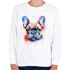 PRINTFASHION Francia bulldog - Gyerek pulóver - Fehér