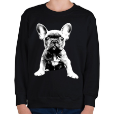 PRINTFASHION Francia Bulldog - Gyerek pulóver - Fekete gyerek pulóver, kardigán