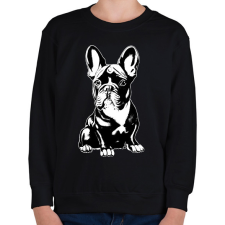 PRINTFASHION Francia bulldog - Gyerek pulóver - Fekete gyerek pulóver, kardigán