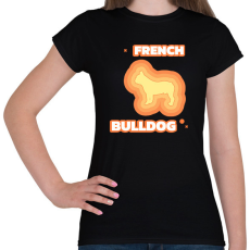 PRINTFASHION Francia bulldog - Női póló - Fekete