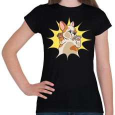 PRINTFASHION Francia bulldog - Női póló - Fekete