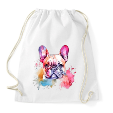 PRINTFASHION Francia bulldog - Sportzsák, Tornazsák - Fehér tornazsák