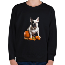PRINTFASHION francia bulldog tökkel - Gyerek pulóver - Fekete gyerek pulóver, kardigán
