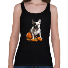 PRINTFASHION francia bulldog tökkel - Női atléta - Fekete női trikó