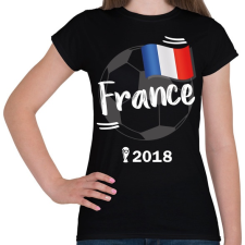 PRINTFASHION Franciaország - Női póló - Fekete női póló